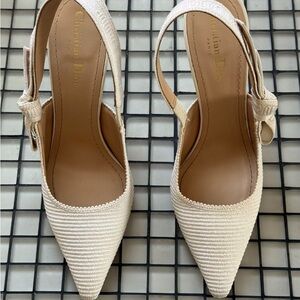 Dior Cream Slingback Heels size 39